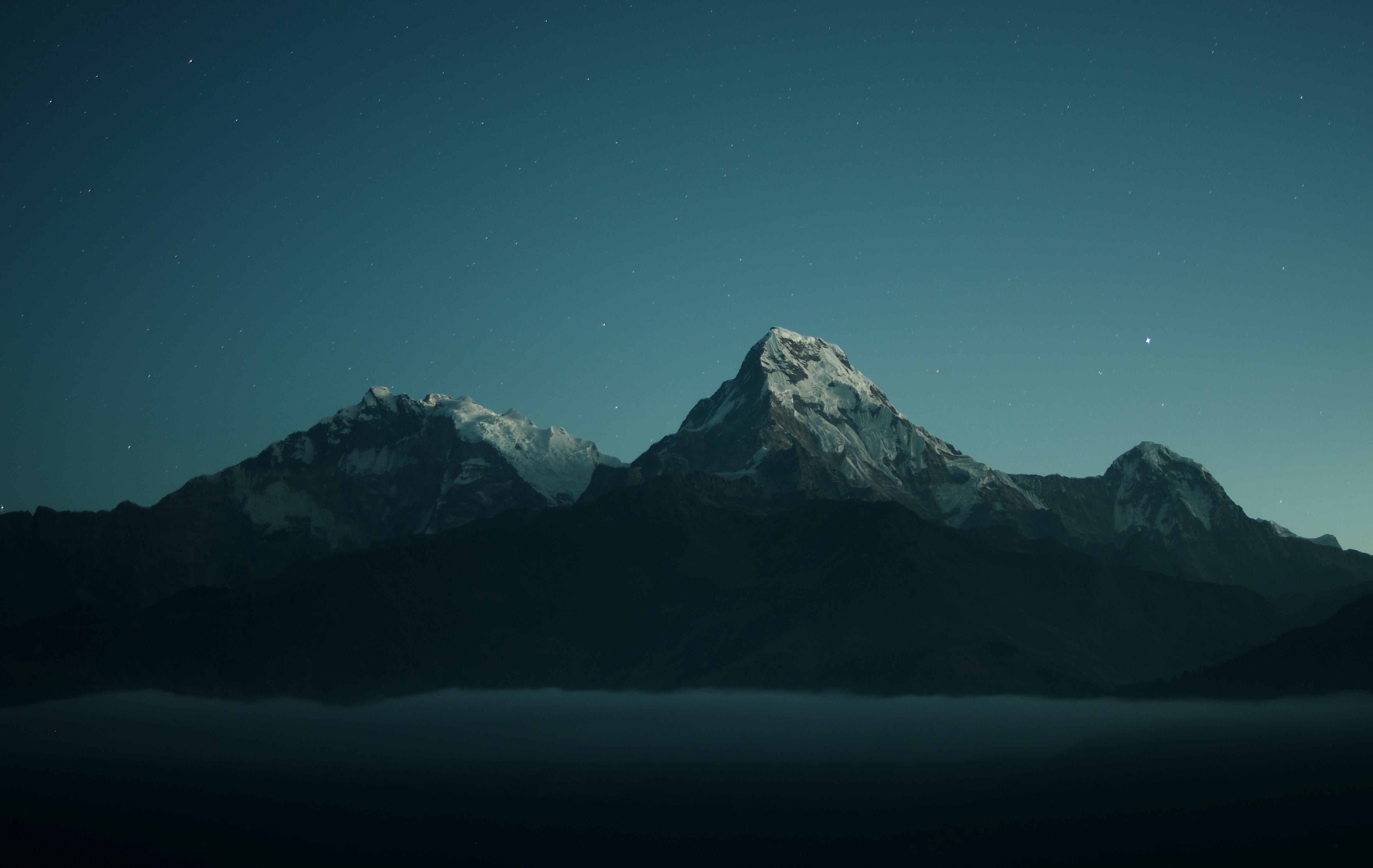 Mountain range at dusk
