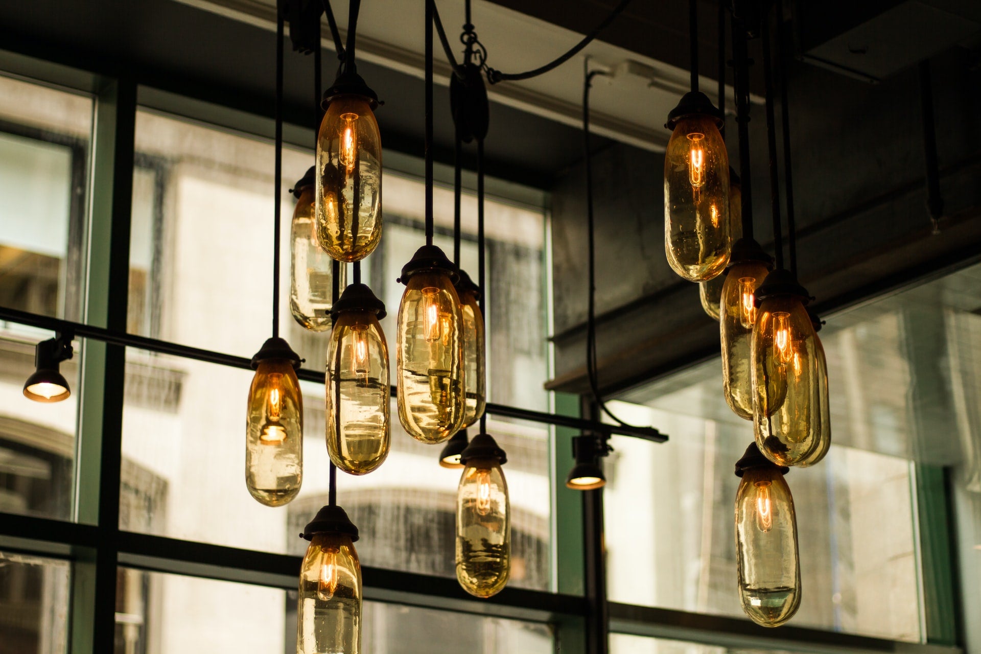 Hanging edison bulb lights