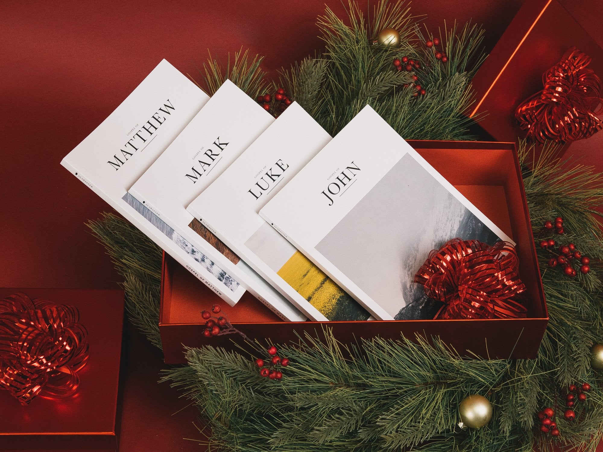 The Four Gospels in Christmas gift box
