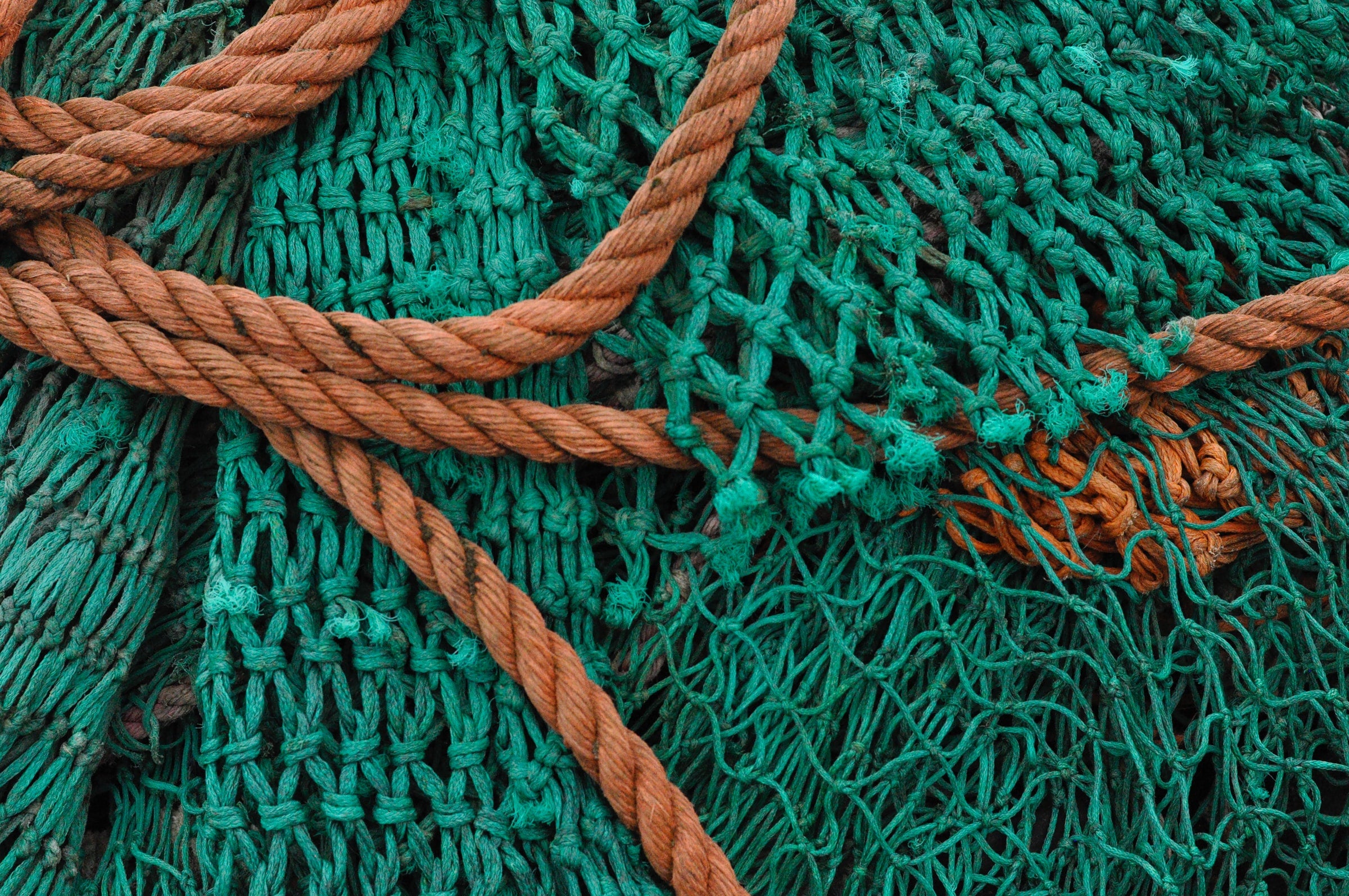 Green fishing nets
